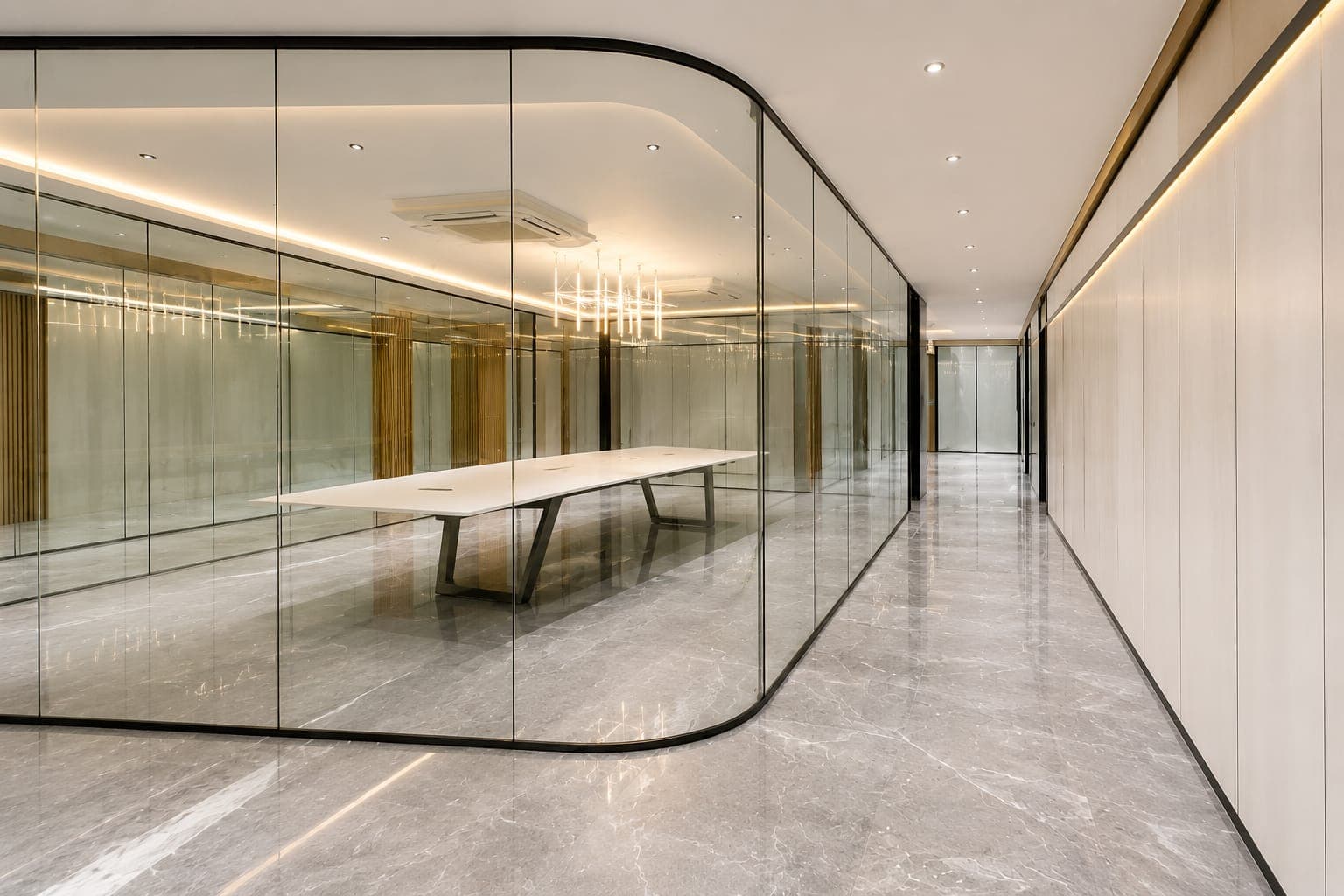 VISTALINE glass partition installed in premium office space